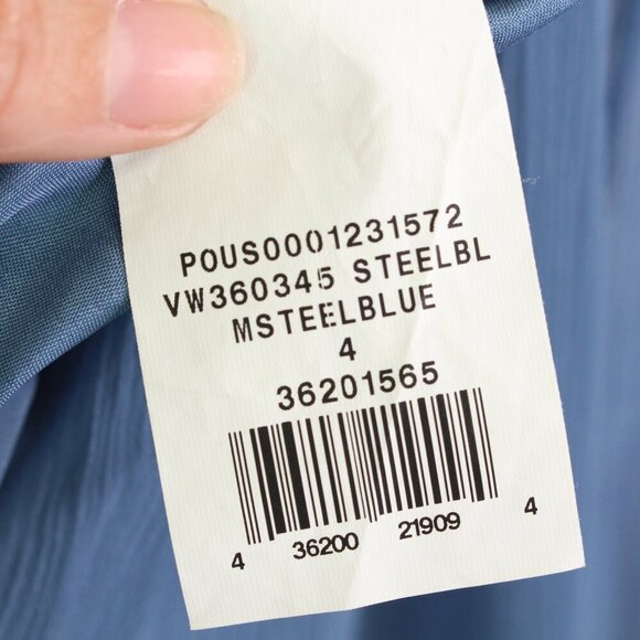 Vera Wang‎ White V-Neck Mesh Back Bridesmaid Dress in Steel Blue Size 4 - Picture 13 of 13